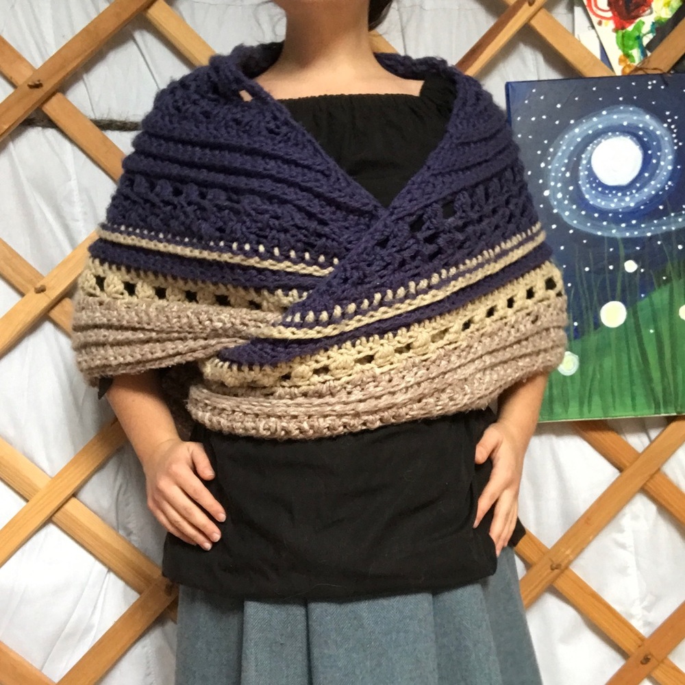 Sontag Shawl Handmade Crochet